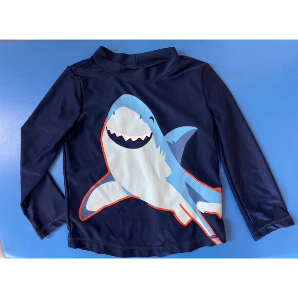 Carters Swim Top Rashguard Shark Design Boys Size 2T - Picture 1 of 4